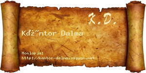 Kántor Dalma névjegykártya